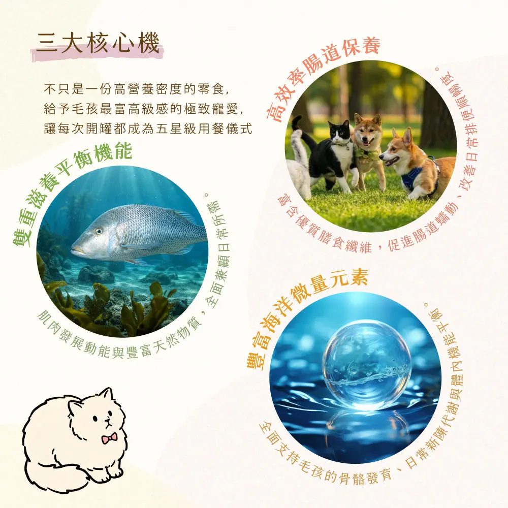 產品一頁式銷售頁 海菜魚餅凍乾 三大核心