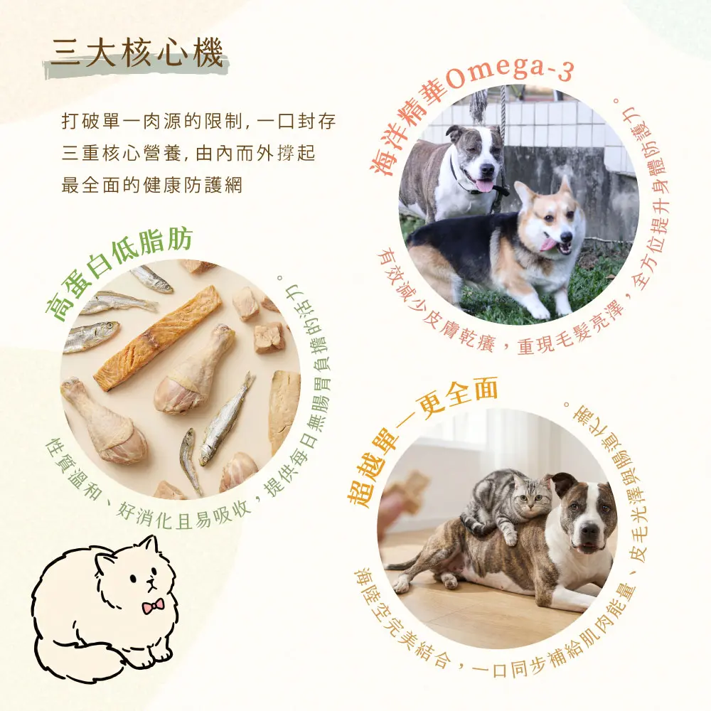 產品一頁式銷售頁 小三鮮拌拌鬆 三大核心